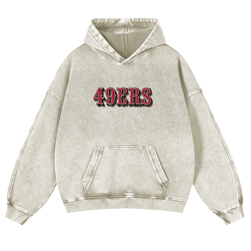 49ERS Casual Washed Hoodie