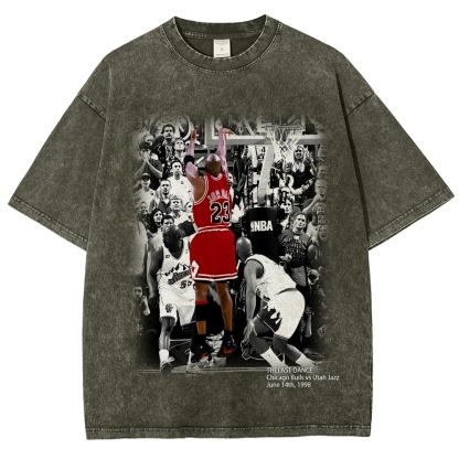 Unisex Fit Washed T-Shirt MICHAEL JORDAN- THE LAST DANCE