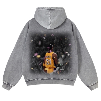 Casual Washed Hoodie Kobe Bryant