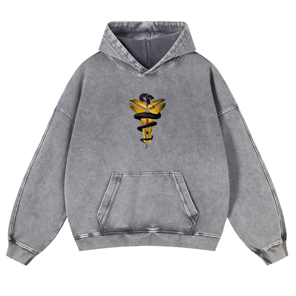 Casual Washed Hoodie Kobe Bryant