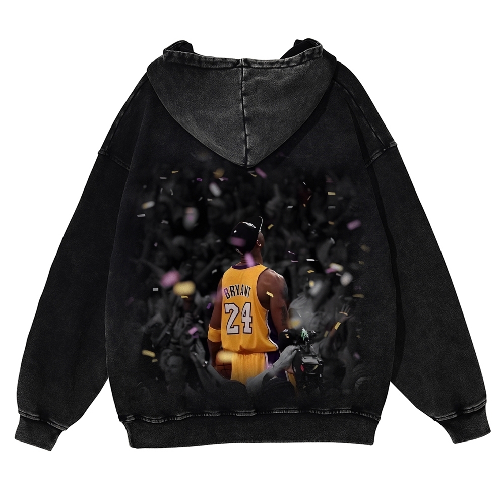 Casual Washed Hoodie Kobe Bryant