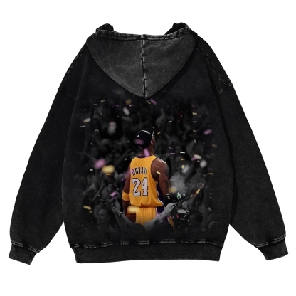 Casual Washed Hoodie Kobe Bryant
