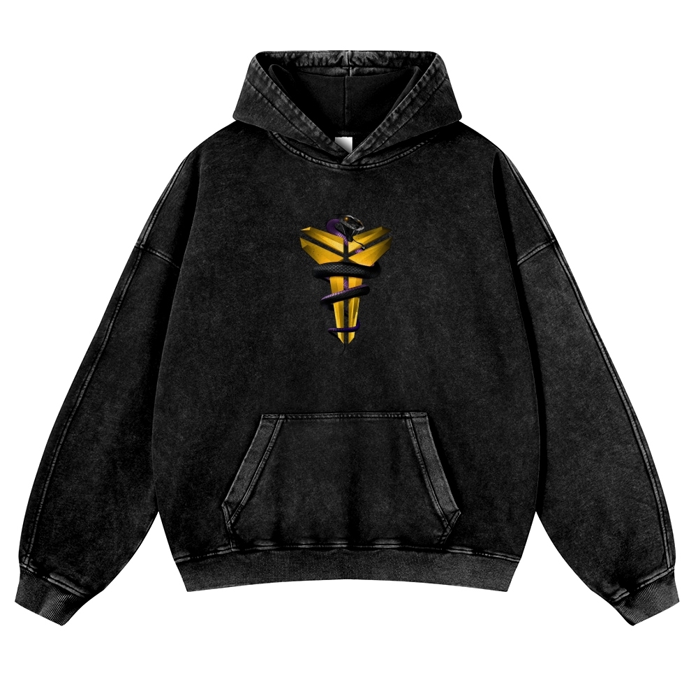 Casual Washed Hoodie Kobe Bryant