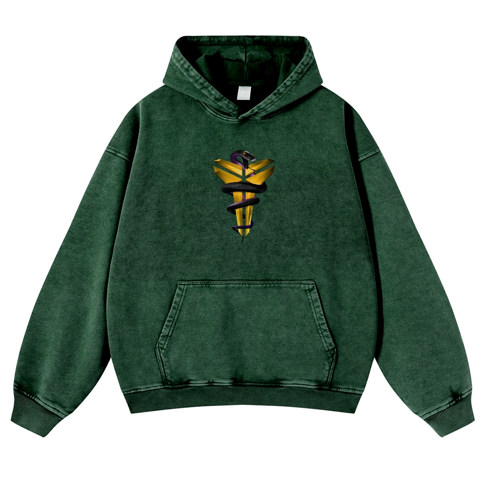 Casual Washed Hoodie Kobe Bryant