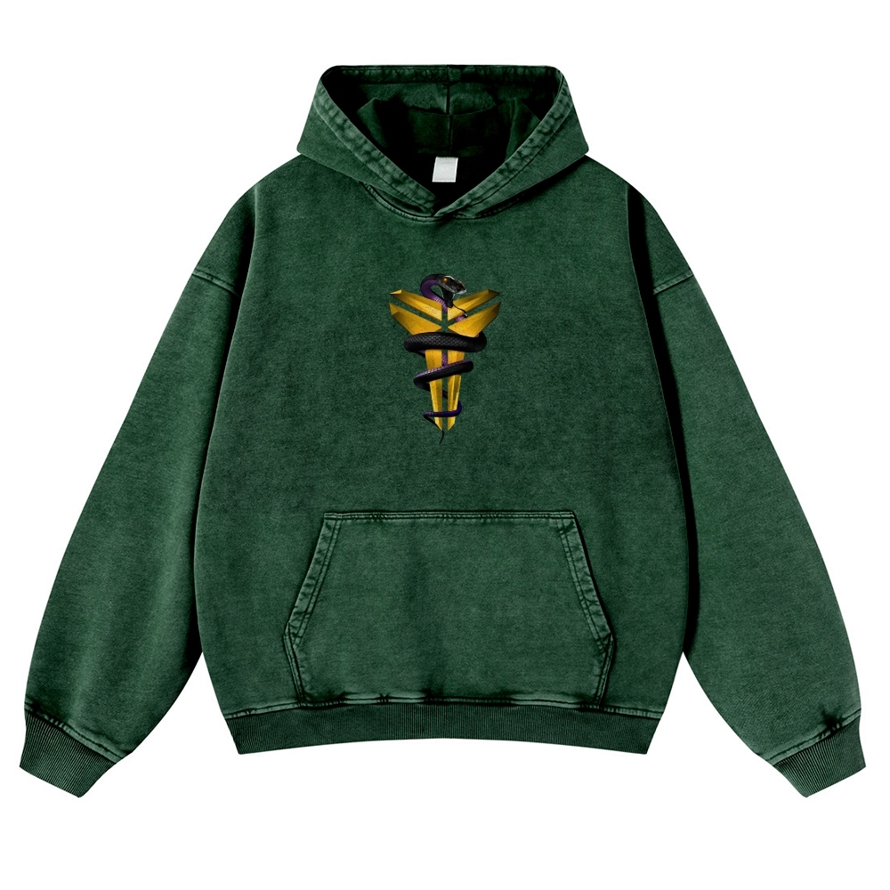 Casual Washed Hoodie Kobe Bryant