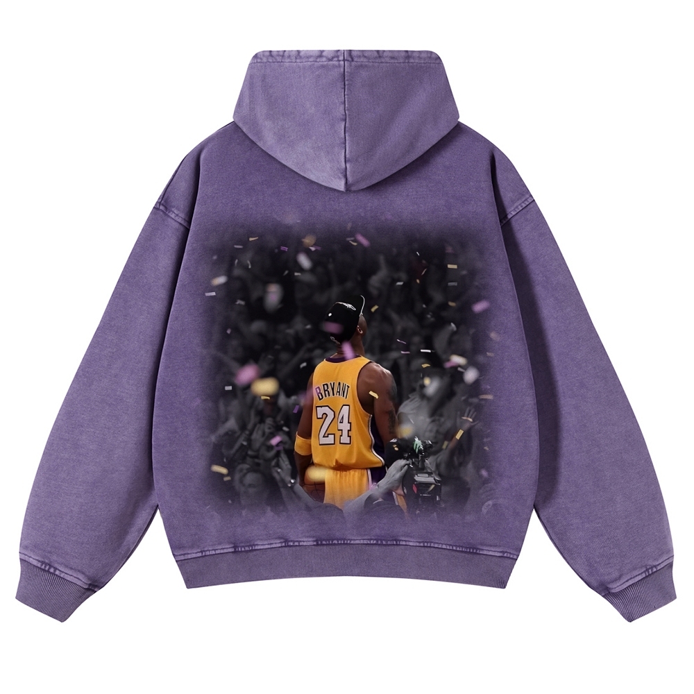 Casual Washed Hoodie Kobe Bryant