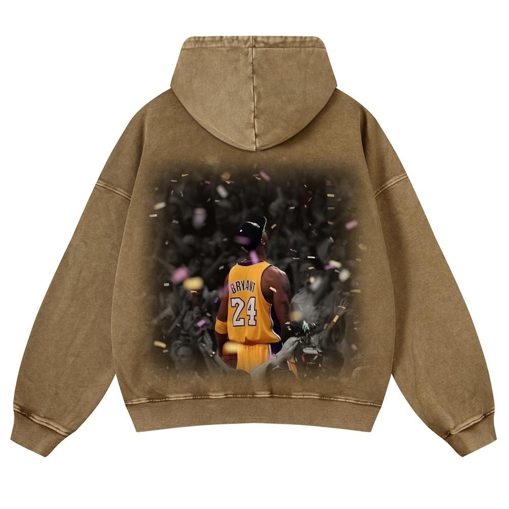 Casual Washed Hoodie Kobe Bryant