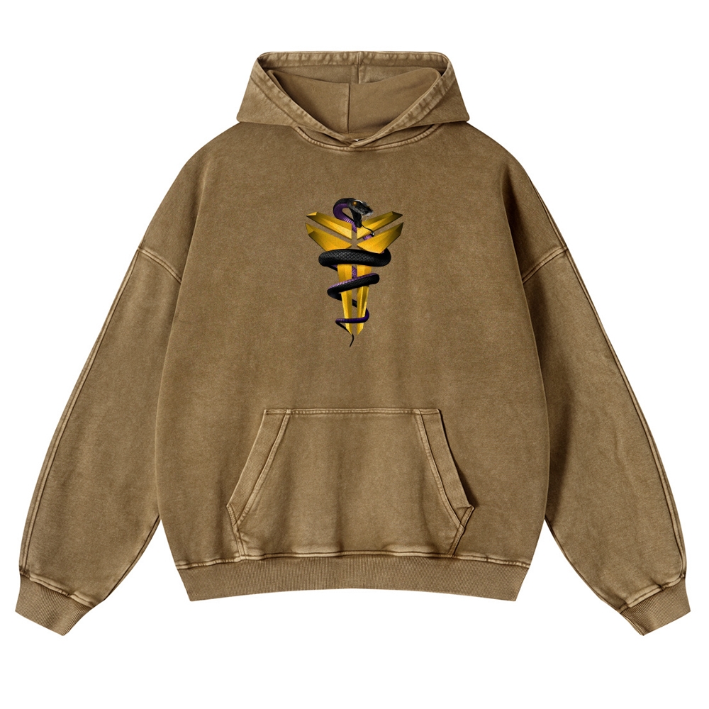 Casual Washed Hoodie Kobe Bryant