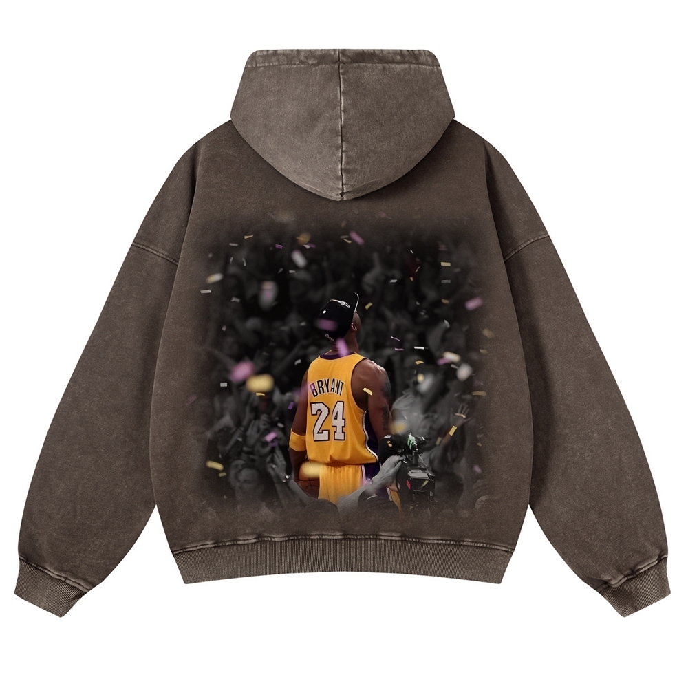 Casual Washed Hoodie Kobe Bryant