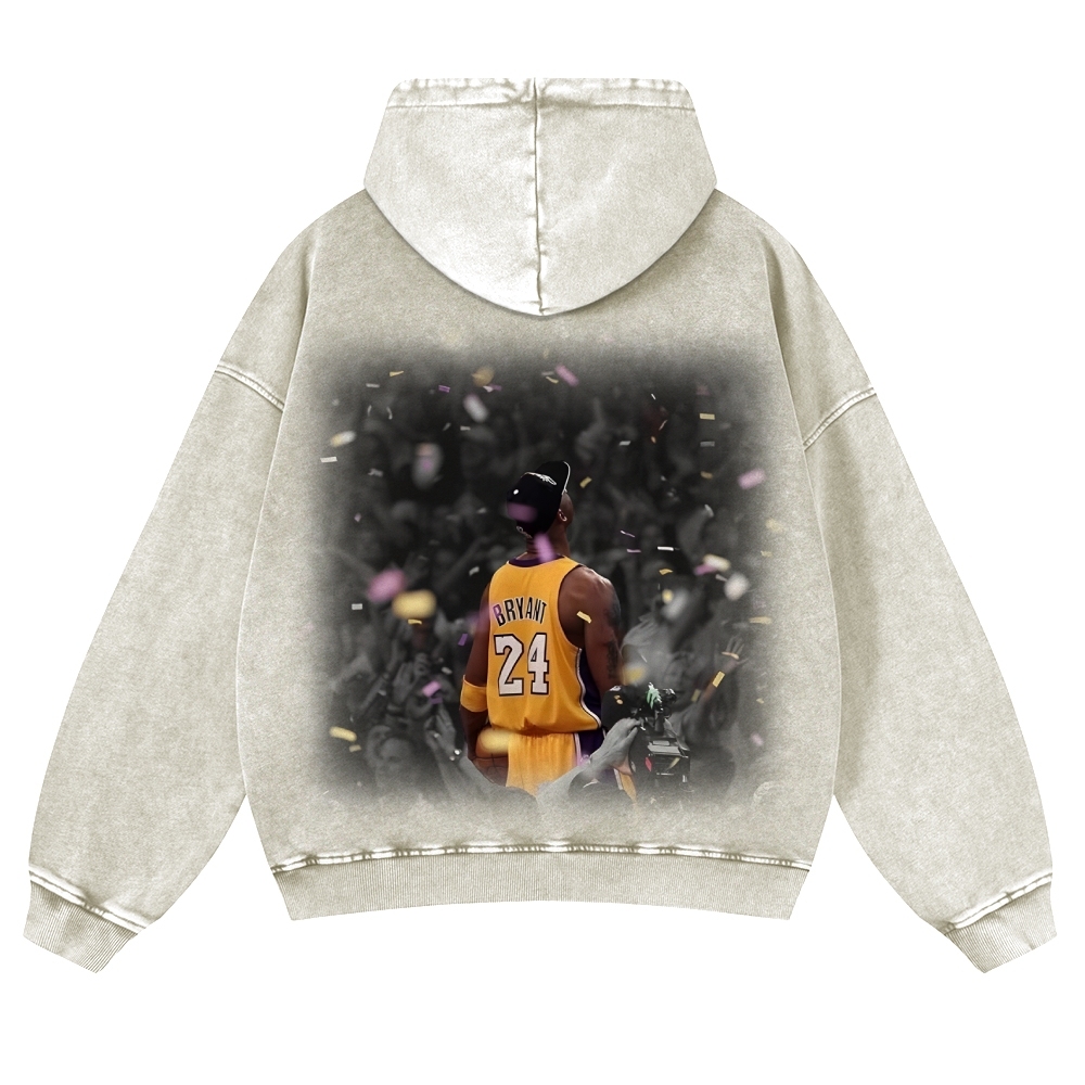 Casual Washed Hoodie Kobe Bryant