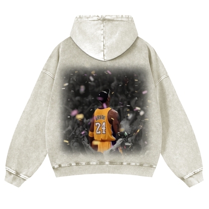 Casual Washed Hoodie Kobe Bryant