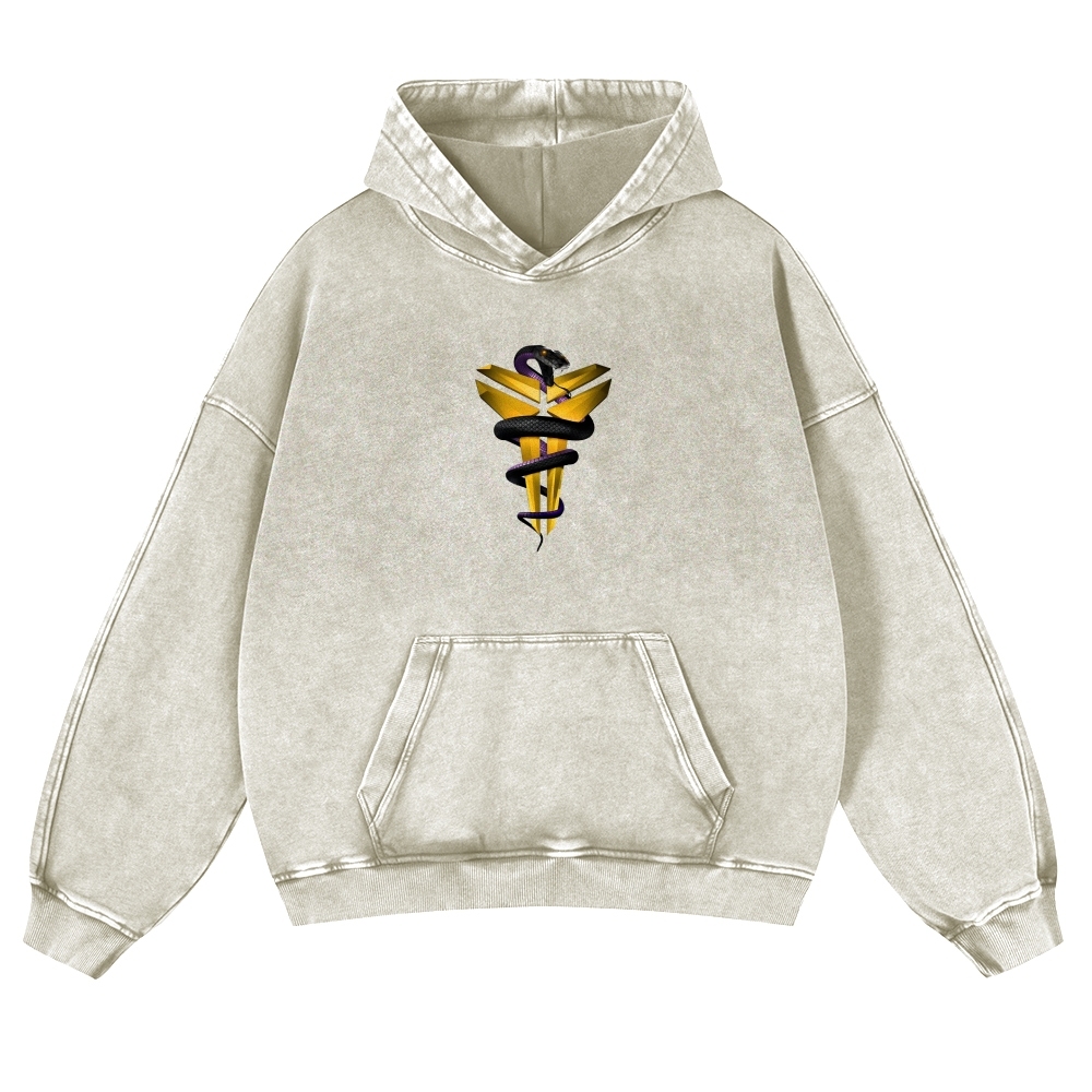 Casual Washed Hoodie Kobe Bryant