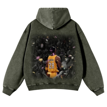 Casual Washed Hoodie Kobe Bryant