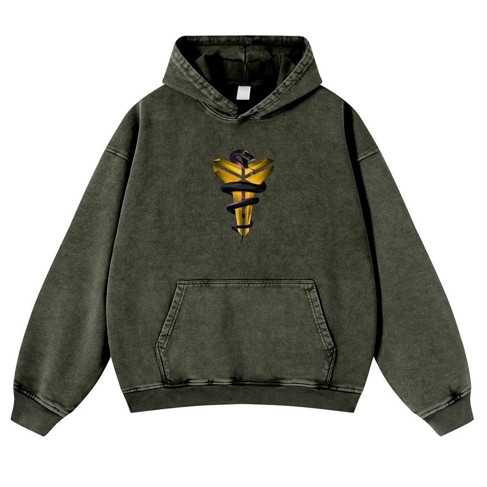 Casual Washed Hoodie Kobe Bryant