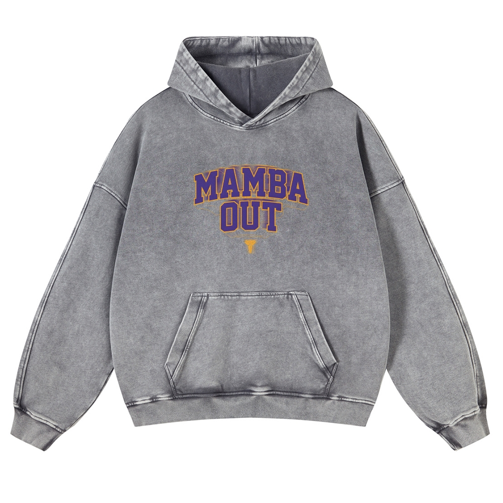 Casual Washed Hoodie Kobe Bryant
