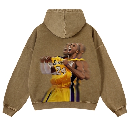 Casual Washed Hoodie Kobe Bryant