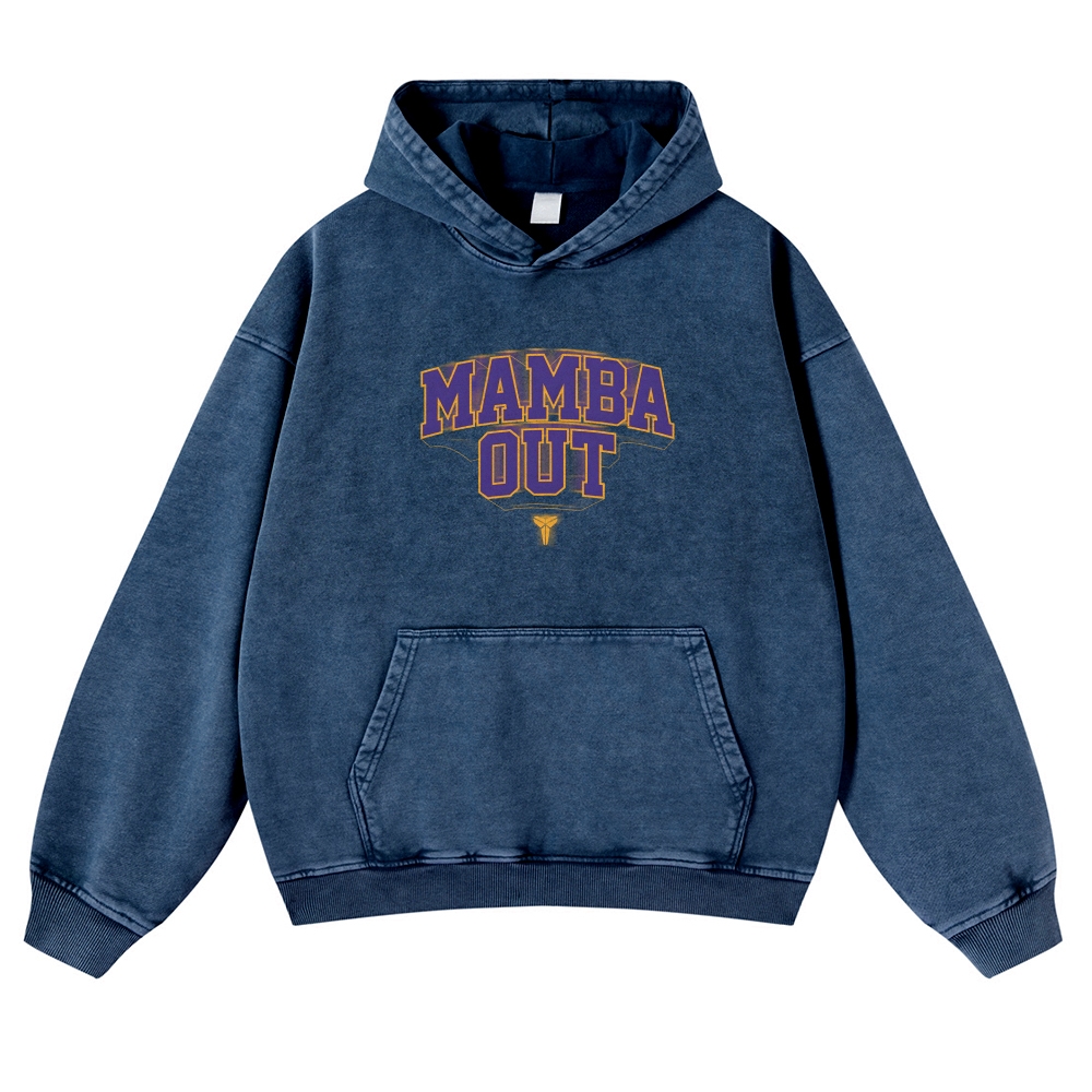 Casual Washed Hoodie Kobe Bryant
