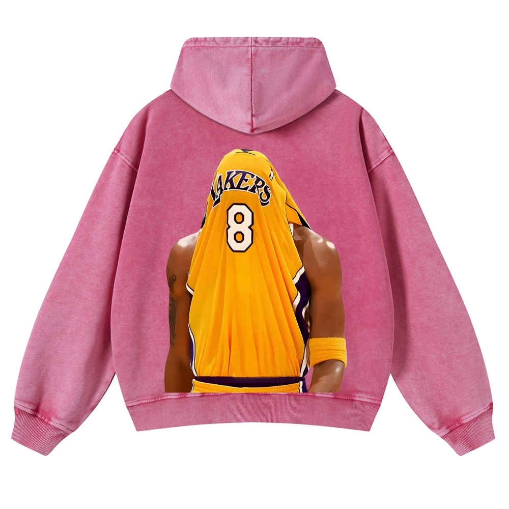 Casual Washed Hoodie Kobe Bryant