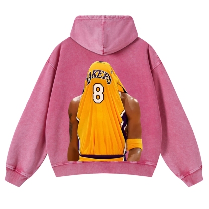 Casual Washed Hoodie Kobe Bryant