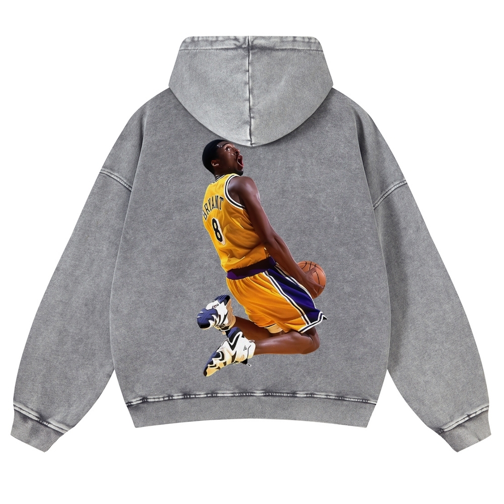 Casual Washed Hoodie Kobe Bryant