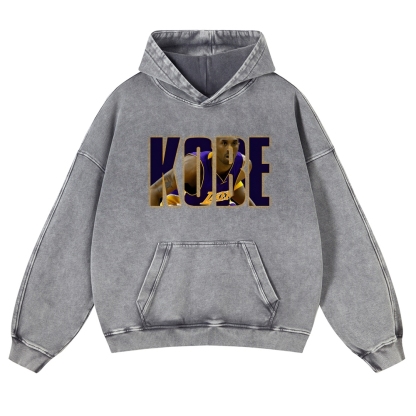 Casual Washed Hoodie Kobe Bryant