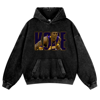 Casual Washed Hoodie Kobe Bryant