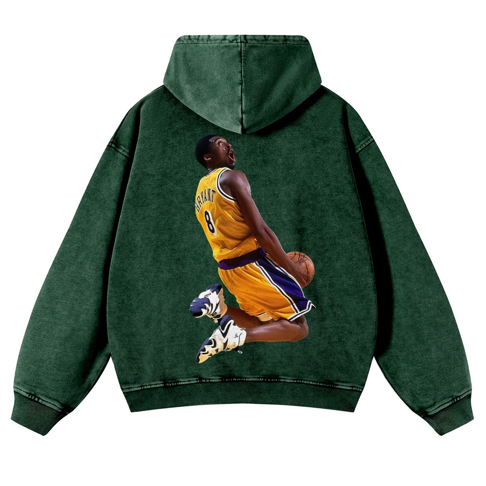 Casual Washed Hoodie Kobe Bryant