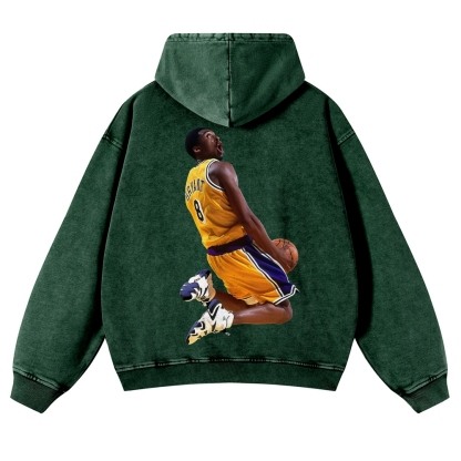 Casual Washed Hoodie Kobe Bryant