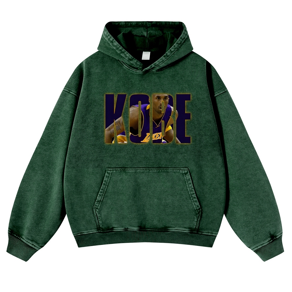 Casual Washed Hoodie Kobe Bryant