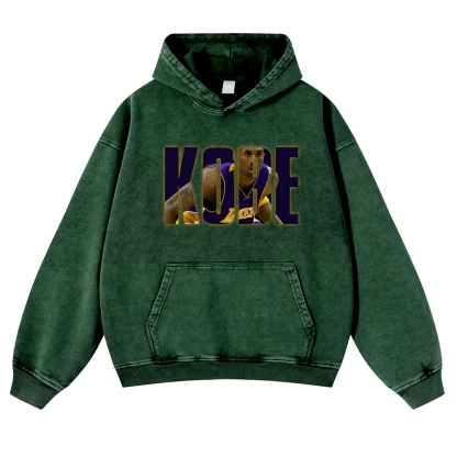 Casual Washed Hoodie Kobe Bryant