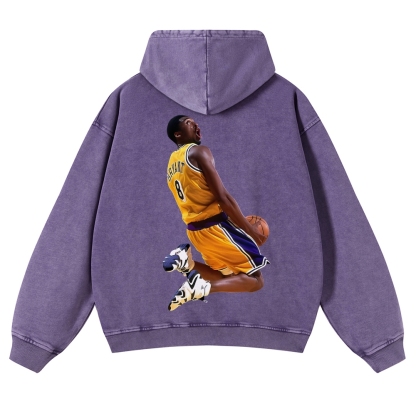 Casual Washed Hoodie Kobe Bryant