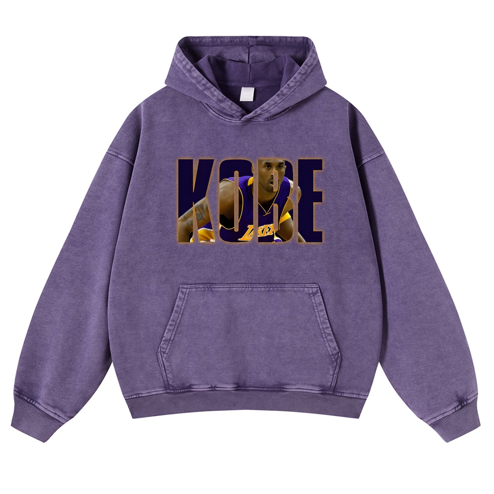 Casual Washed Hoodie Kobe Bryant