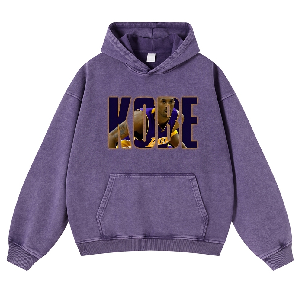 Casual Washed Hoodie Kobe Bryant
