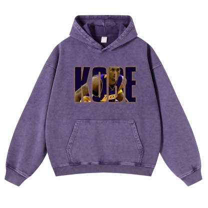 Casual Washed Hoodie Kobe Bryant