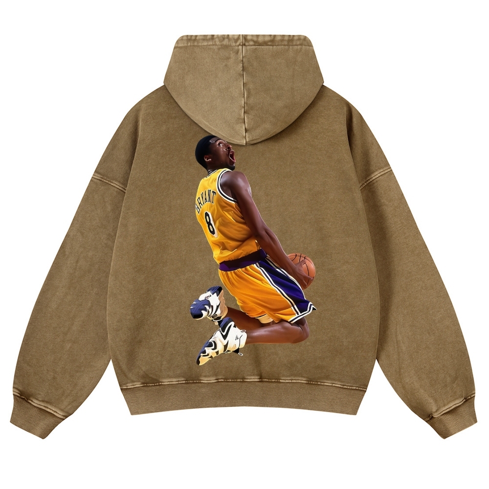 Casual Washed Hoodie Kobe Bryant