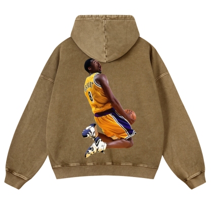 Casual Washed Hoodie Kobe Bryant