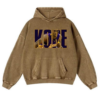 Casual Washed Hoodie Kobe Bryant