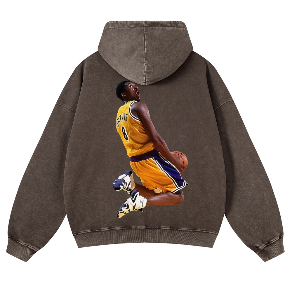 Casual Washed Hoodie Kobe Bryant