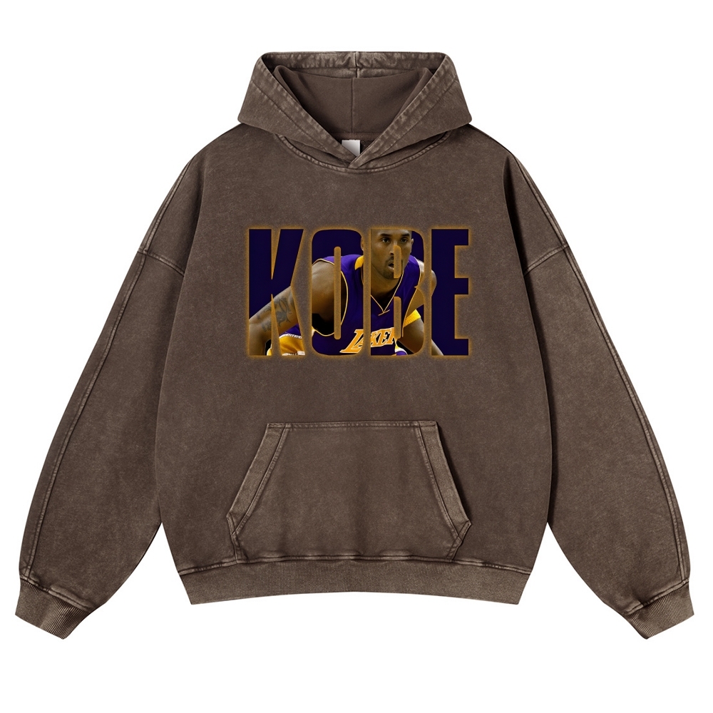 Casual Washed Hoodie Kobe Bryant