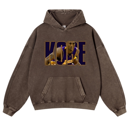 Casual Washed Hoodie Kobe Bryant
