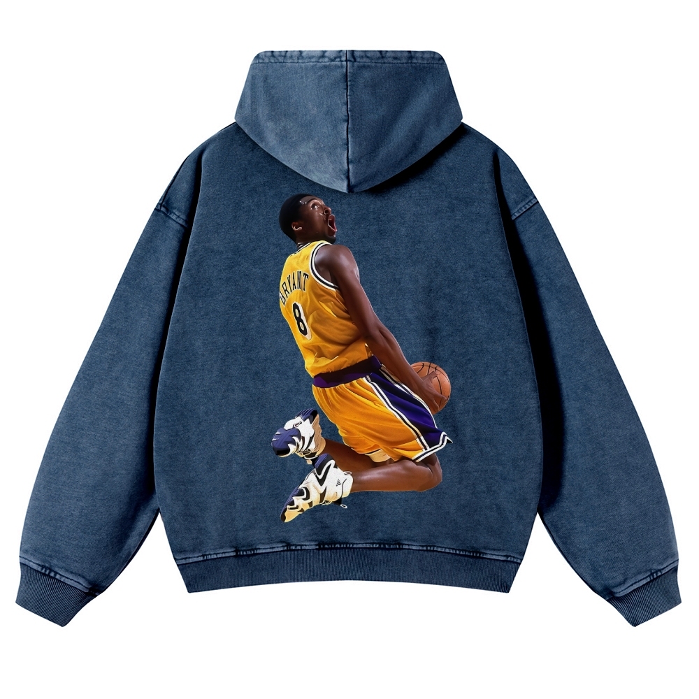 Casual Washed Hoodie Kobe Bryant