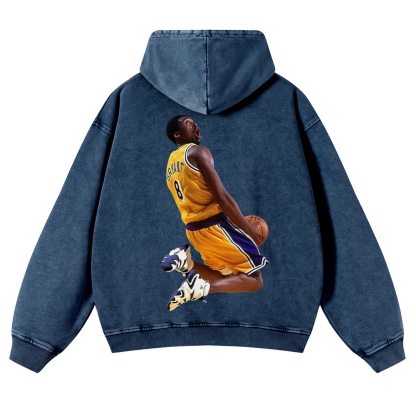 Casual Washed Hoodie Kobe Bryant