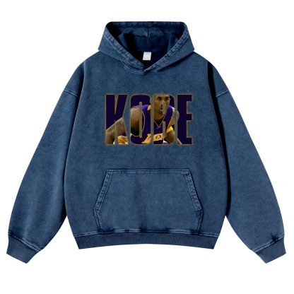 Casual Washed Hoodie Kobe Bryant
