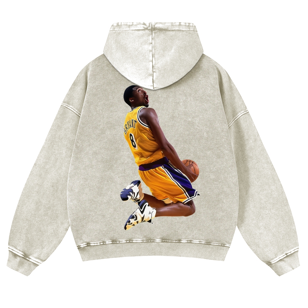 Casual Washed Hoodie Kobe Bryant