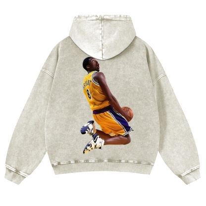 Casual Washed Hoodie Kobe Bryant