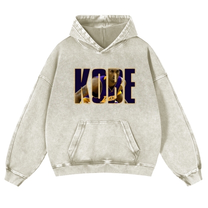 Casual Washed Hoodie Kobe Bryant