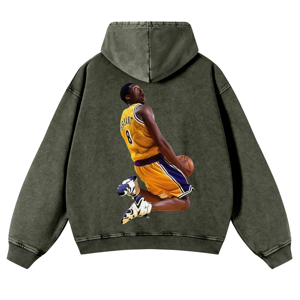 Casual Washed Hoodie Kobe Bryant