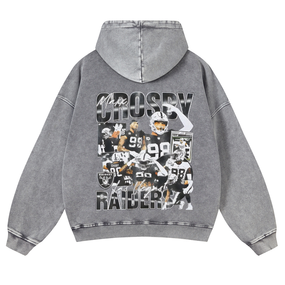 Casual Washed Hoodie MAXX CROSBY