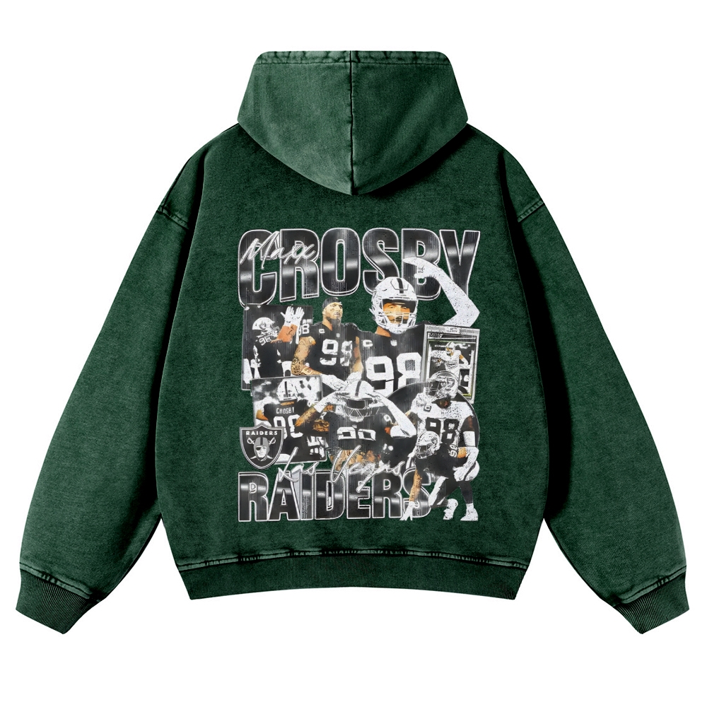 Casual Washed Hoodie MAXX CROSBY