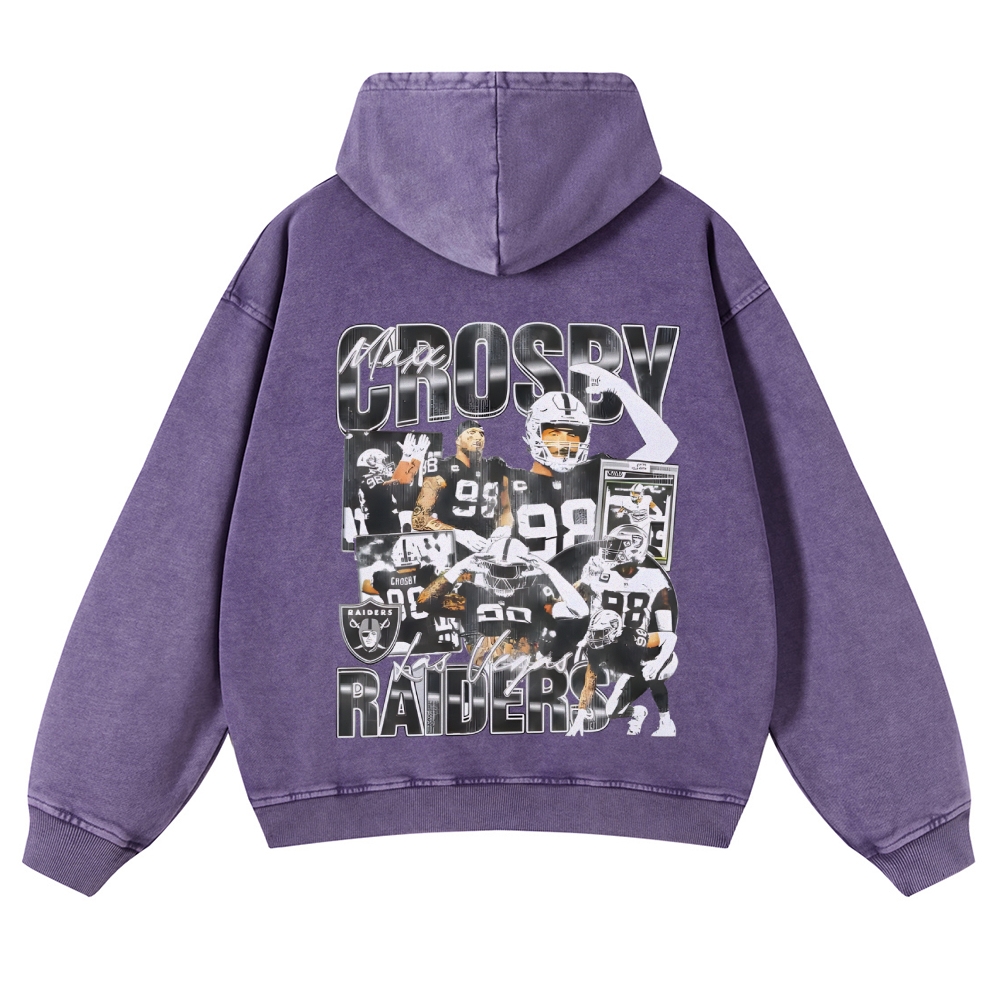 Casual Washed Hoodie MAXX CROSBY